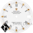 Ladies Rolex Datejust White Print Roman Numeral T Swiss T Dial Two-tone 